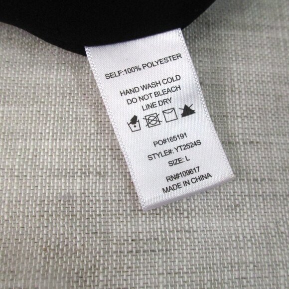 Shine Star Blouse Top Women Size L Black Cold Shoulder Sleeve Pullover Polyester - Picture 11 of 12